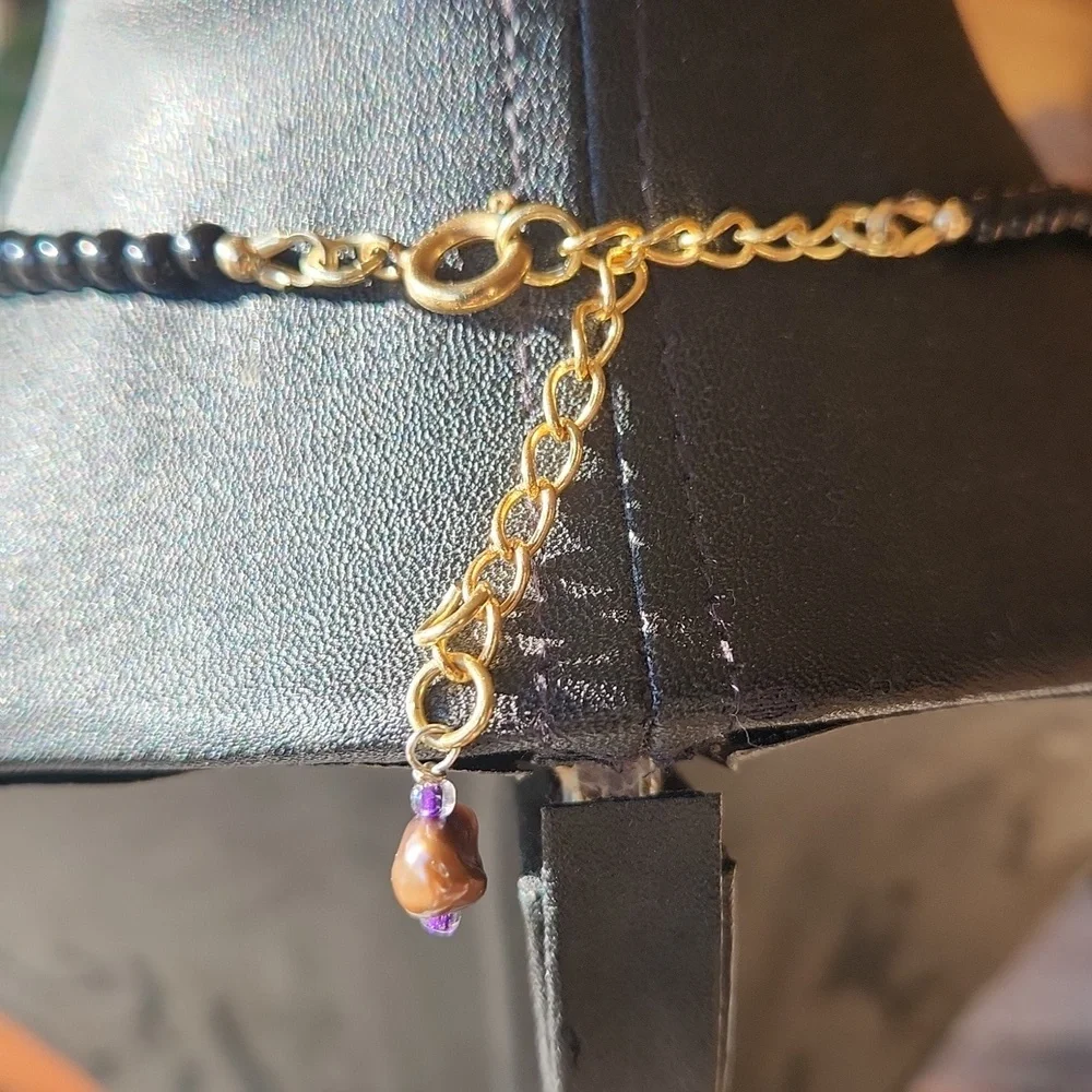 Cloisonne Puff Pendant Necklace - Picture 4 of 4